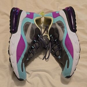 Nike Air 70 React Purple and Teal Sneakers. Excellent Loved Condition.